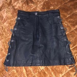 Genuine Leather Skirt